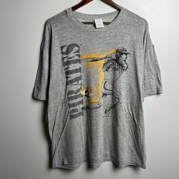 Other - Vintage Distressed Pittsburgh Pirates Grey Graphic Tee XL